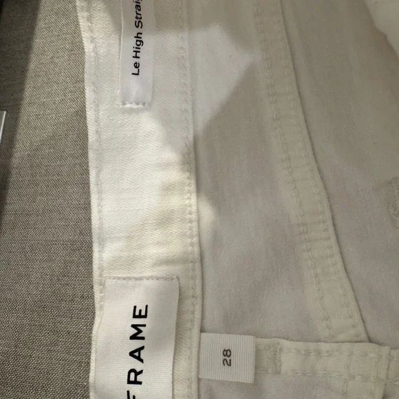 Frame Denim Le High Straight White Jeans - Picture 5 of 5